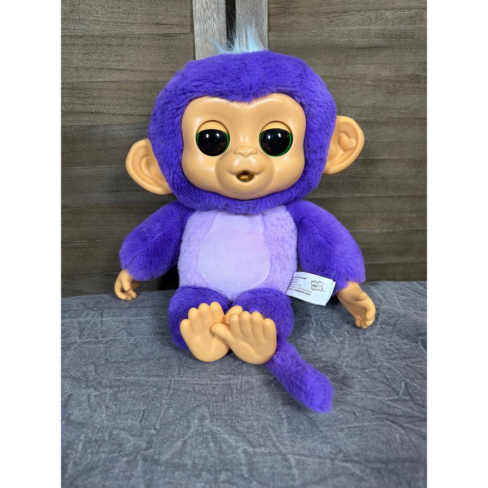 WowWee Fingerlings Interactive Baby Monkey Purple Plush Animatronic Toy 2024